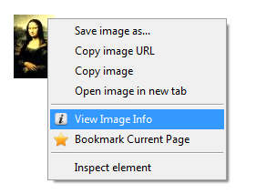 Image Size Info image context menu Screenshot