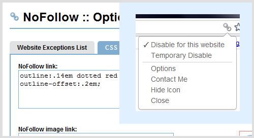 NoFollow Screenshot