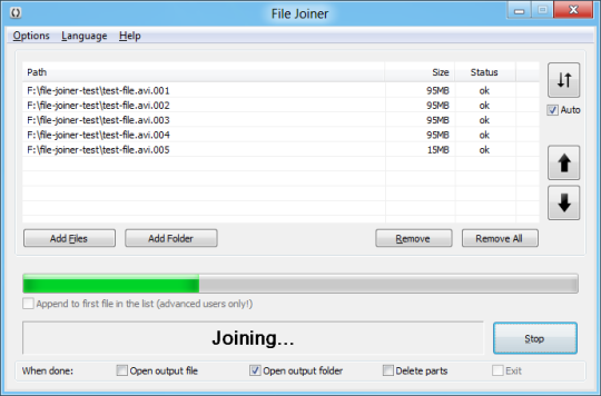 File Joiner screenshot