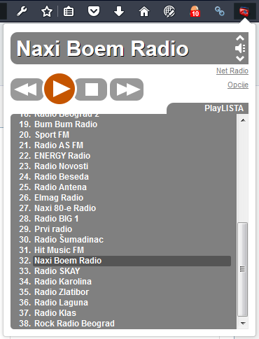 Net Radio Firefox slika