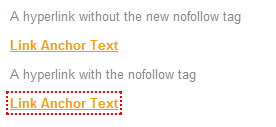NoFollow link outline screenshot