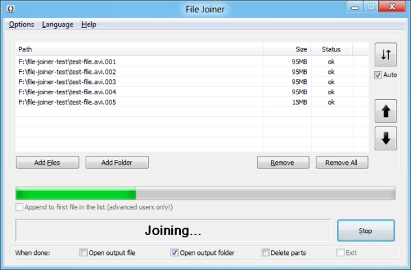 File Joiner in the middle of join operation